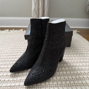 Betsy Johnson Cady Black Ankle Boots